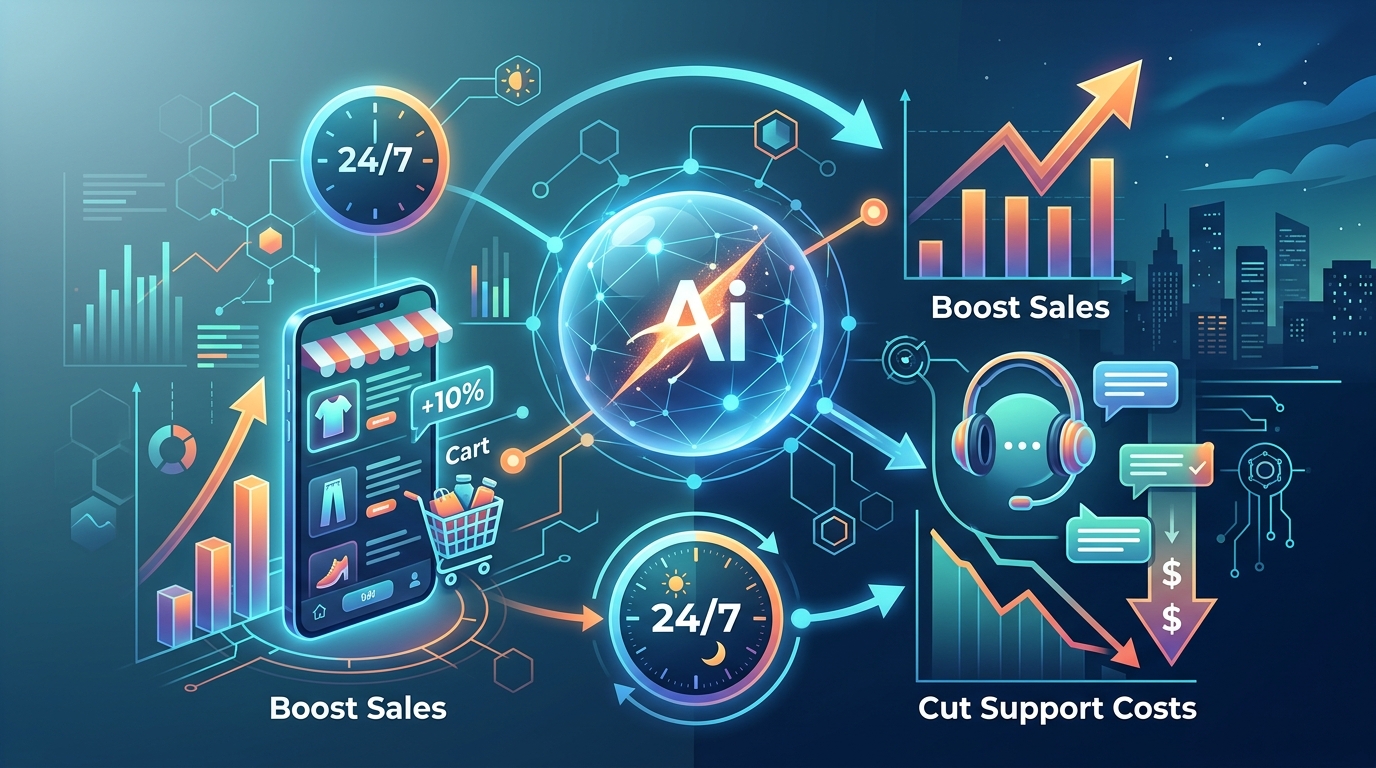 E-commerce AI Assistants: Boost Sales, Cut Support Costs 24/7