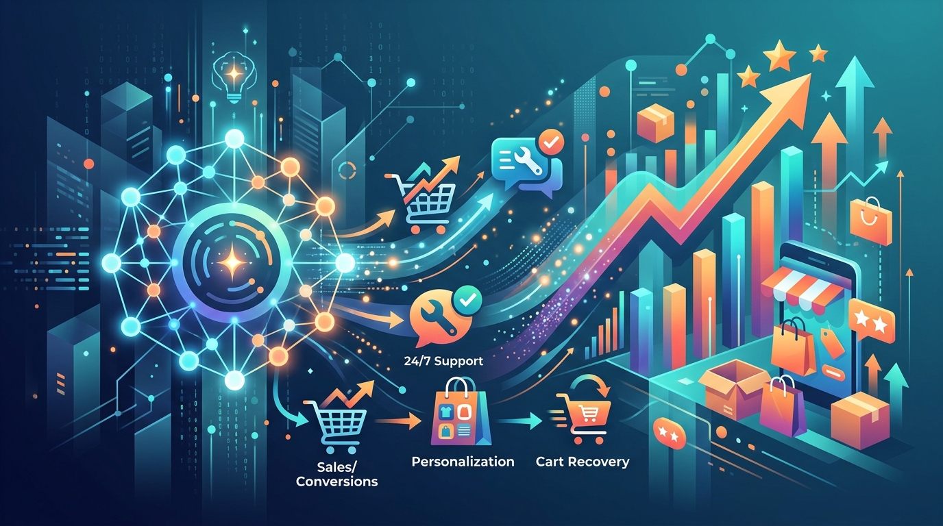 Drive E-commerce Growth: AI Assistants for Sales, Support, & Conversions